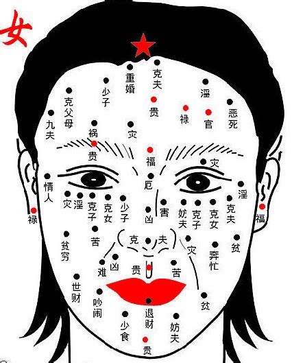 女人面部痣女人面相痣圖解|女人脸部痣相图解大全：痣的种类、位置、含义详细解析